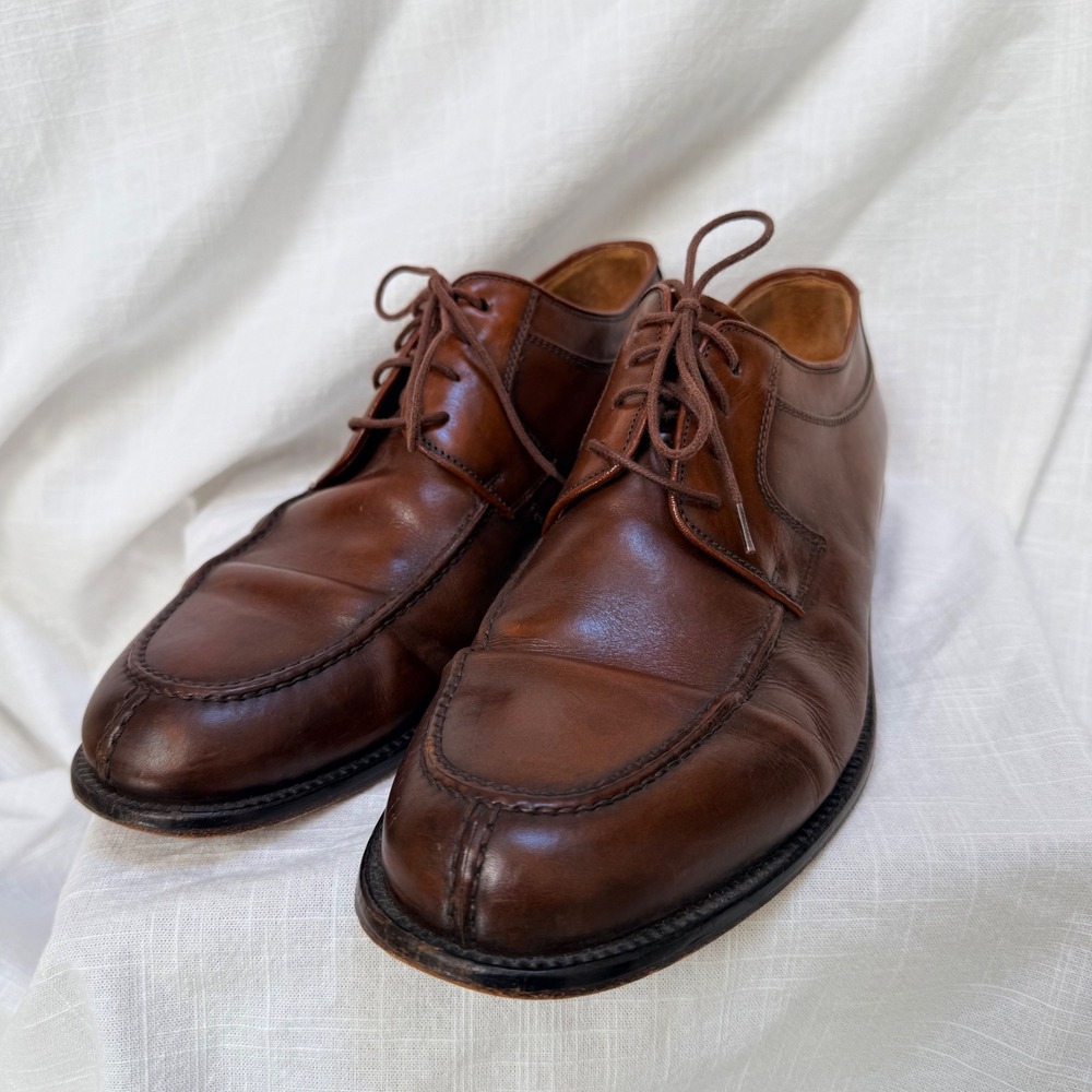 Sandro Moscoloni Split Toe Oxford 9.5 Brown Leather Dress Shoes SANTO-GLD-SY
